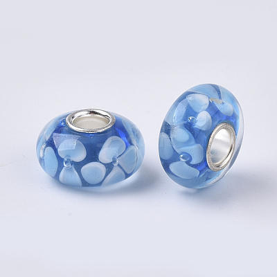 Handmade Lampwork European Beads X-LAMP-S193-004I-1