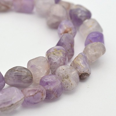 Natural Lavender Amethyst Bead Strands G-P070-15-1