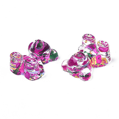Spray Painted Transparent Acrylic Cabochons TACR-N006-71C-1