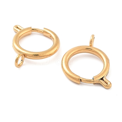 Ion Plating(IP) 304 Stainless Steel Spring Ring Clasps STAS-E104-09D-1