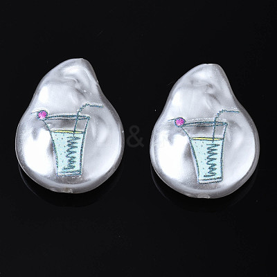 3D Printed ABS Plastic Imitation Pearl Beads KY-S163-419-1