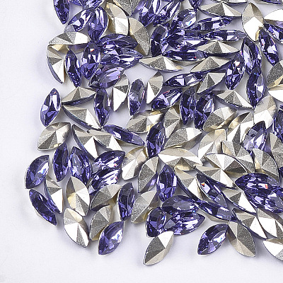 Pointed Back Resin Rhinestone Cabochons CRES-S381-4x8mm-B18-1