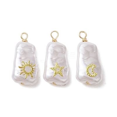 ABS Plastic Imitation Pearl Pendants PALLOY-JF02600-03-1
