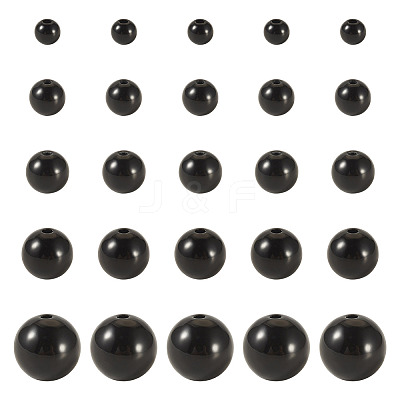 100Pcs 5 Styles Opaque Acrylic Beads MACR-TADJ0001-12B-1