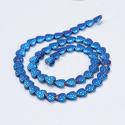 Electroplate Non-magnetic Synthetic Hematite Beads Strands G-J380-8mm-A08-F-1