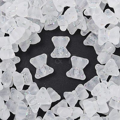 Frosted Transparent Acrylic Beads X1-OACR-P029-20B-05-1