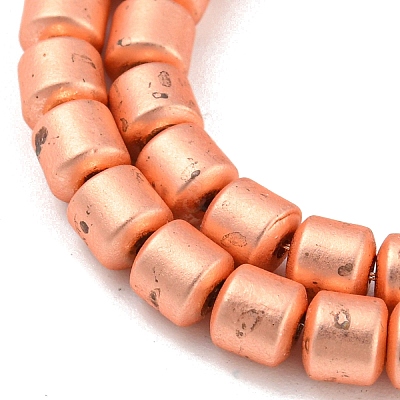 Electroplated Synthetic Non-Magnetic Hematite Beads Strands G-Z032-E02-06RG-1