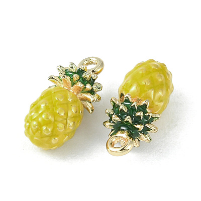 Brass Enamel Charms KK-G462-31LG-1