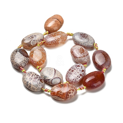 Natural Fire Crackle Agate Beads Strands G-F807-E01-01A-1