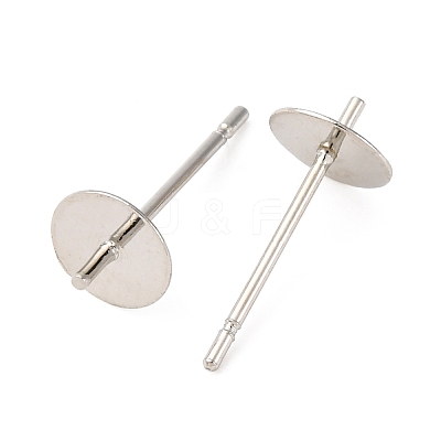 Brass Stud Earring Findings KK-D378-06P-1