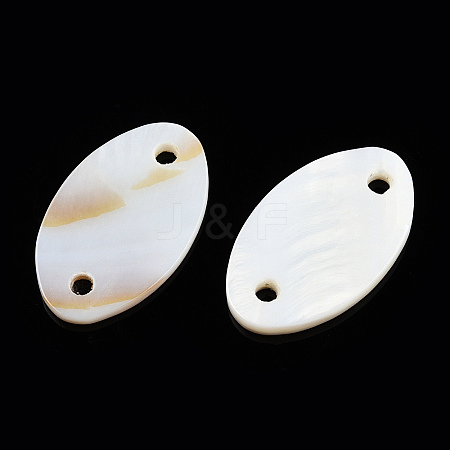 Natural Freshwater Shell Connector Charms X-SHEL-N026-214A-A01-1