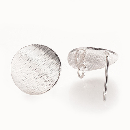 Brass Ear Stud Findings LS-X-KK-S336-15P-1