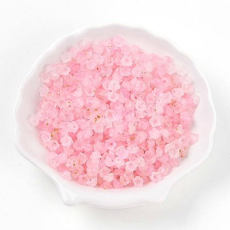 Frosted Transparent Acrylic Beads X-OACR-N137-72B-1