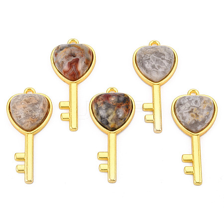 Natural Crazy Agate Pendants G-N326-158-16-1