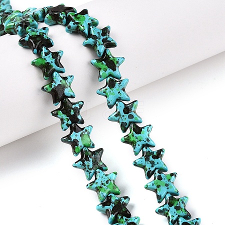Spray Painted Synthetic Turquoise Beads Strands LS-UNKW-T001-11B-1