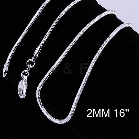 Brass Round Snake Chain Necklaces NJEW-BB10864-16-1