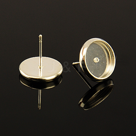 Brass Stud Earring Settings LS-IFIN-Q006-AB-NF-1