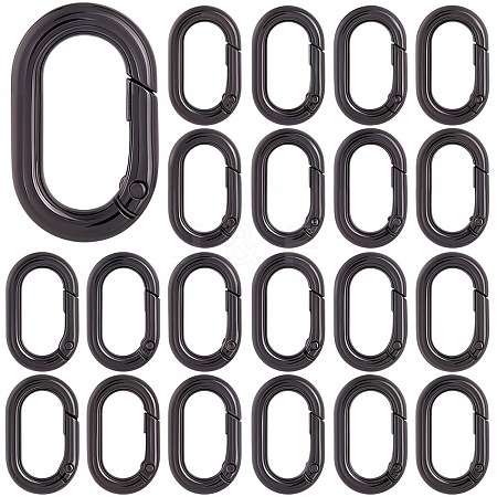 18Pcs Alloy Spring Gate Rings FIND-SP0001-43-1