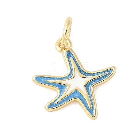 Brass Enamel Charms KK-B148-09G-01-1