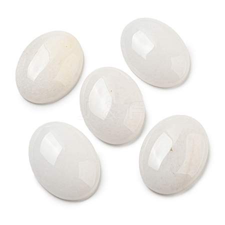 Natural White Jade Cabochons G-C115-01B-44-1