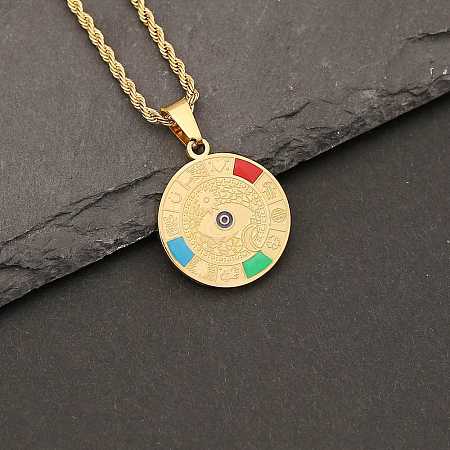 Stainless Steel Enamel Necklace PW23033141586-1