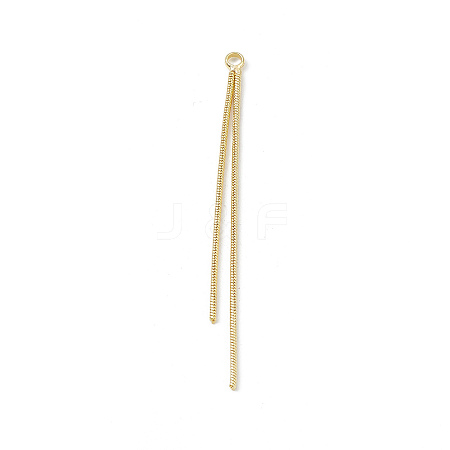 Brass Round Snake Chains Tassel Big Pendants KK-P227-06B-G-1