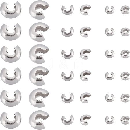 304 Stainless Steel Crimp Beads Covers STAS-UN0002-99P-1