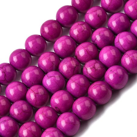 Synthetic Turquoise Beads Strands TURQ-G106-6mm-02O-1