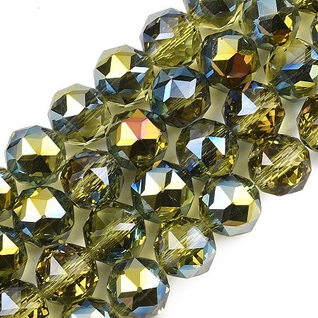 Transparent Electroplate Glass Beads Strands EGLA-N002-34C-B16-1
