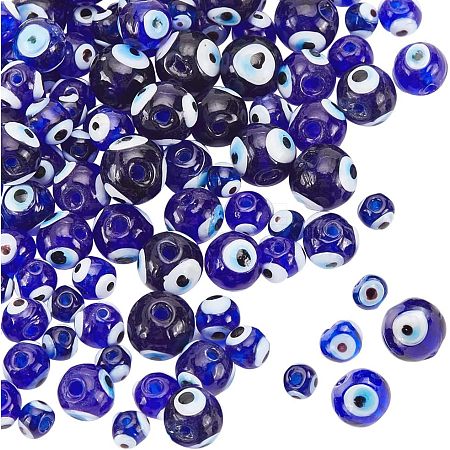  120Pcs 4 Style Handmade Lampwork Beads LAMP-NB0001-68-1