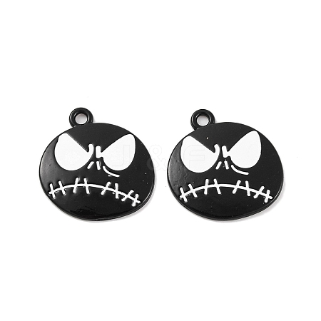 Halloween Theme Rack Plating Alloy Pendants X-FIND-M020-01A-EB-1