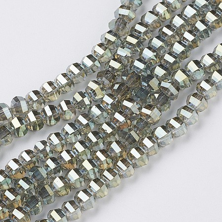 Electroplate Glass Beads Strands EGLA-L012-B-FR04-1