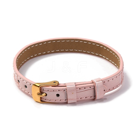 Leather Textured Watch Bands AJEW-K232-01G-09-1