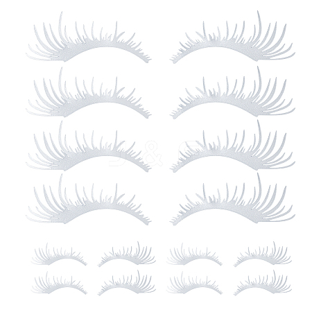 8 Pairs 2 Styles Eyelash Shape Waterproof PVC Picture Stickers DIY-HY0003-05B-1