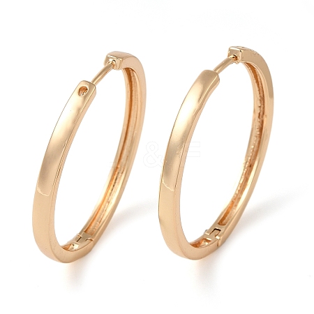 Plain Brass Hoop Earrings for Women EJEW-M238-29KCG-1