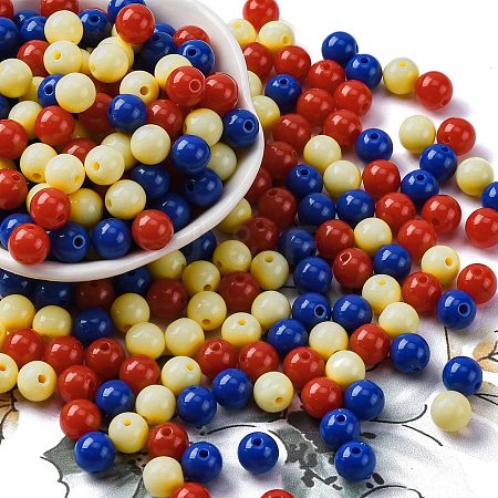 Opaque Acrylic Beads SACR-Q004-02I-1