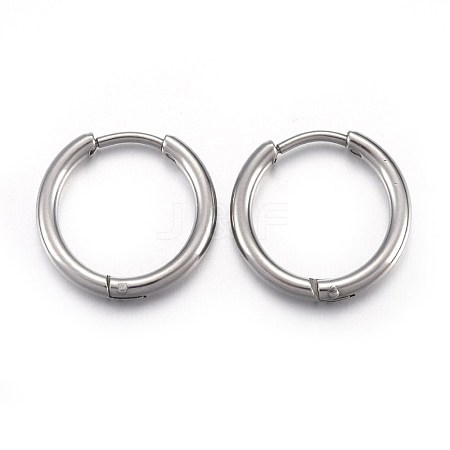 Tarnish Resistant 202 Stainless Steel Huggie Hoop Earrings EJEW-L205-02K-P-1