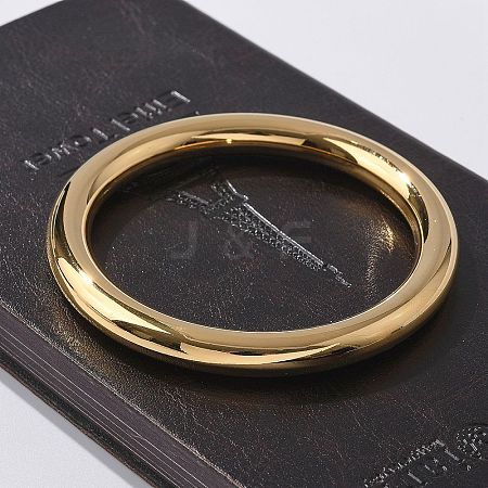 304 Stainless Steel Plain Bangles for Women LS-BJEW-S161-10G-1