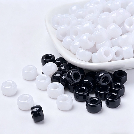 Opaque Acrylic European Beads PL338-M3-1