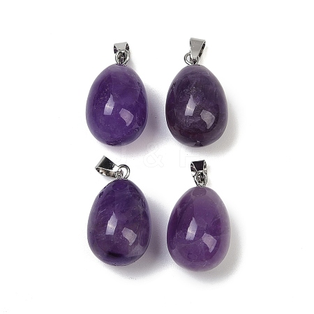 Natural Amethyst Pendants G-U018-01P-C-1