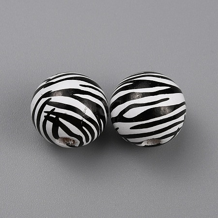 Printed Wood Beads WOOD-SZC0001-07B-1