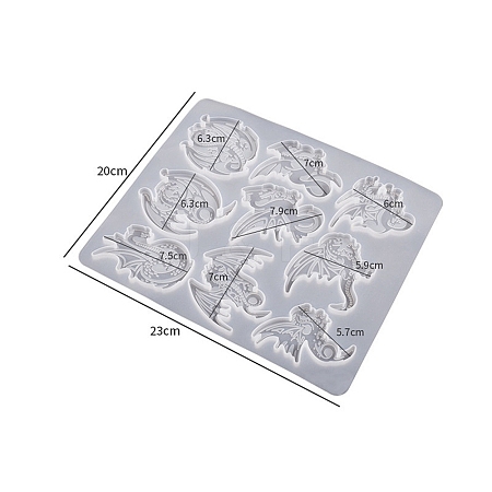 Dragon Pendants Food Grade Silicone Mold PW-WG84826-01-1