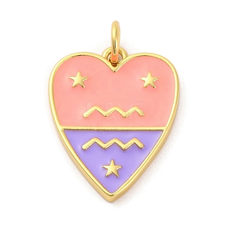 Brass Enamel Pendants LS-KK-Z077-01G-08-1