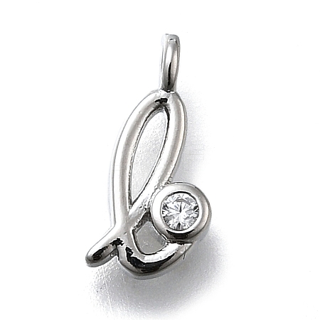 Brass Micro Pave Cubic Zirconia Pendants KK-B132-12P-L-1