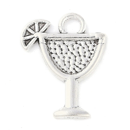 Tibetan Style Cocktail Glass Alloy Pendants LS-TIBEP-Q054-03AS-RS-1