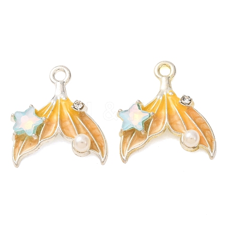 Alloy & Crystal Rhinestone & Enamel Pendants RB-CBAC8D9-02S-02-1