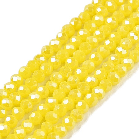 Electroplate Glass Beads Strands EGLA-A044-P1mm-A04-1