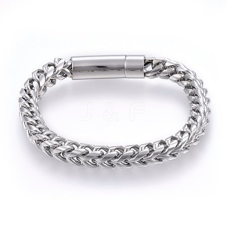 Tarnish Resistant 304 Stainless Steel Chain Bracelets BJEW-L631-42P-1