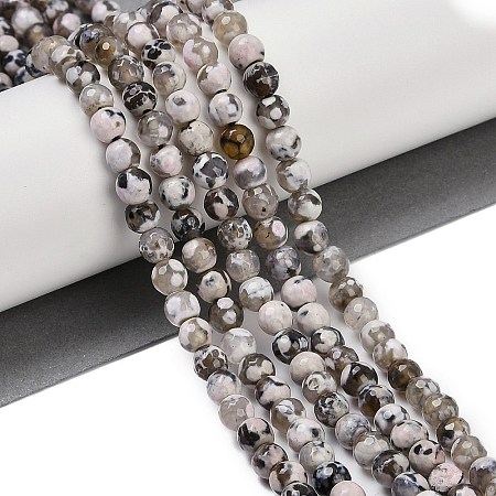 Natural Fire Crackle Agate Beads Strands G-C082-A01-43-1