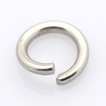 Tarnish Resistant 304 Stainless Steel Open Jump Rings A-STAS-E066-08-8mm-1